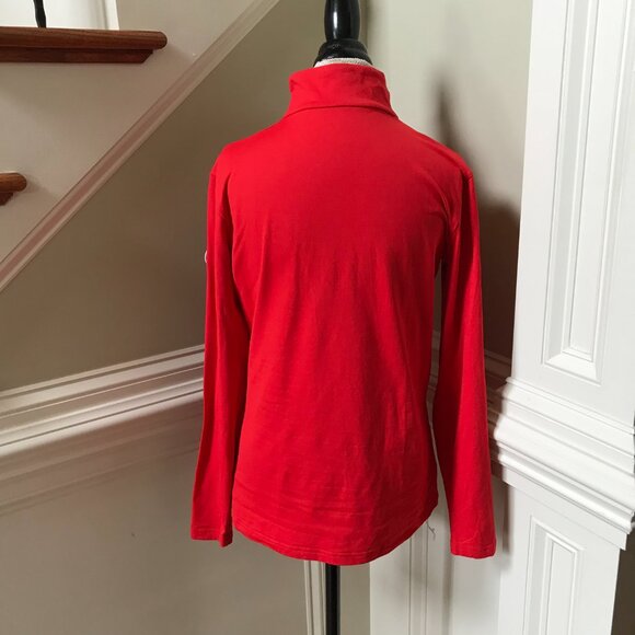 Fulsap Gemini 1/4 Zip Pullover Womens XL Red Base Layer Power Stretch Mock Neck - Picture 11 of 13